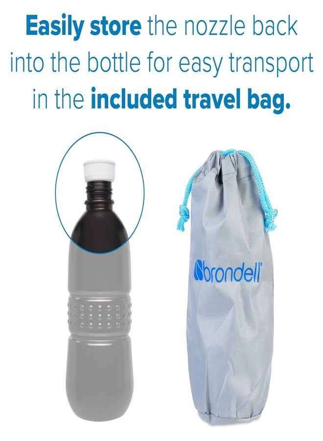 Brondell GoSpa Essential Portable Bidet for Everyday Use, Camping, Hiking, and Outdoor Activities, Compact and Discreet, Includes Travel Bag, 400mL, Midnight - Image 5